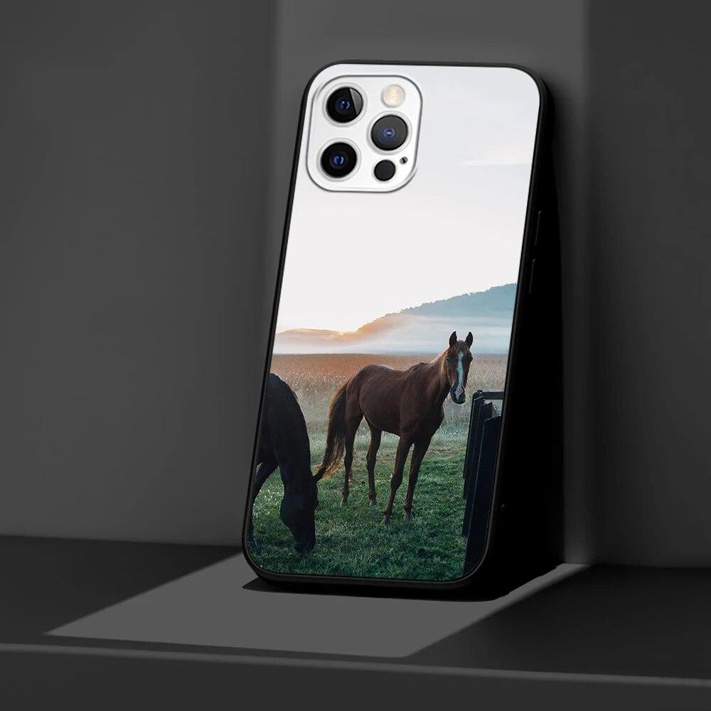 Чехол для телефона «Бегающая лошадь» для iPhone Samsung Galaxy Redmi Xiaomi Oppo OnePlus Note SA 7 8 9 10 11 12 13 14 20 21 22 23 53 54 Pro Max Ultra TPU Soft
