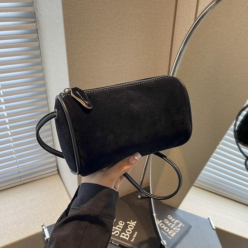 Популярная в этом году нишевая цилиндрическая сумка женская новая ретро простая сумка сумка через плечо сумка-мессенджер