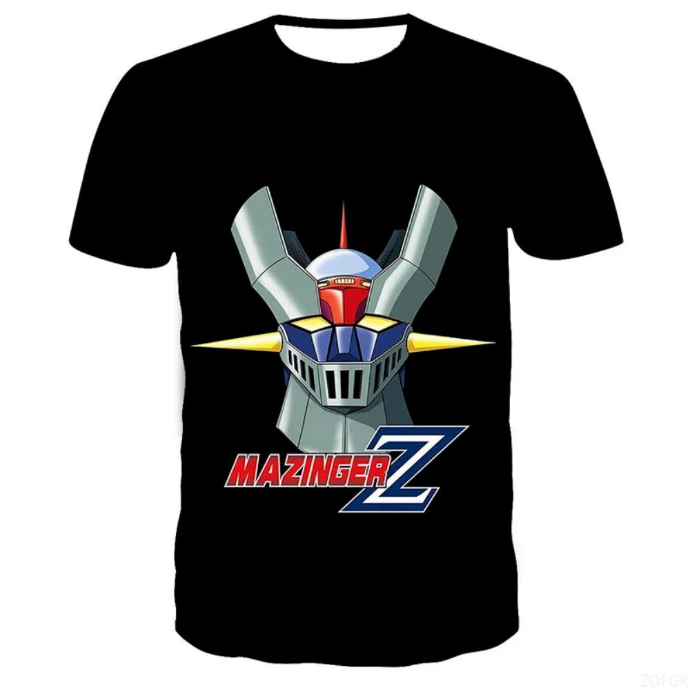 Mazinger Z 3D Print unisex T-Shirts Anime Robot Streetwear Men Women Fashion Oversized Short Sleeve T Shirt Kids Tees Tops Man Clothing
