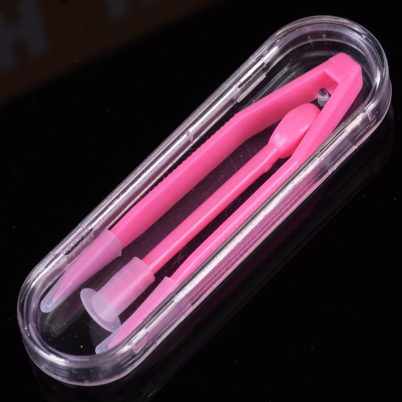 Multicolor Contact Lenses Tweezers and Suction Stick for Special Tool Contact Lens Inserter Remover Mini Cantact Lense Box