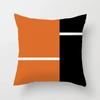 Nordic Orange Pattern Abstract Art Throw Pillow Cover With Short Plush Print For Living Room Sofa Decoration Cushion Cover