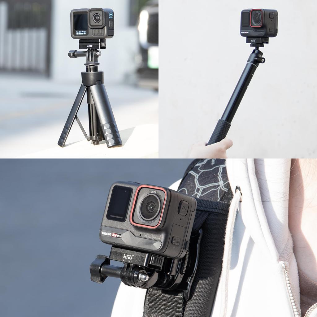 HSU Быстросъемное крепление Insta360 Алюминиевый адаптер для камеры с селфи и ACE/ACE Pro/Pro2 (Совместимые штативы, ручки, треноги)