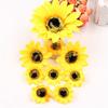 50 Pcs Artificial Flower Yellow False Sunflower 4cm 6cm 10cm Sizes For Handmade Craft Projects
