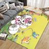 Diddl Cartoon Flannel Printed Carpet, Home Sofa Decoration for Living Room & Bedroom, Non‑Slip Play Flannel Floor Mat for Game Room