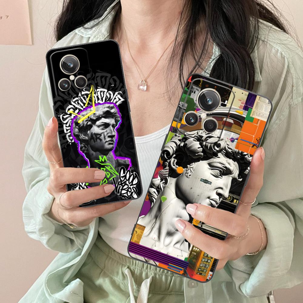 Graffiti Art Matte TPU Mobile Phone Case for Realme GT 8 Neo Pro C75 73 71 C67 65 C55 53 C35 31 C20 15 Colorful Cover