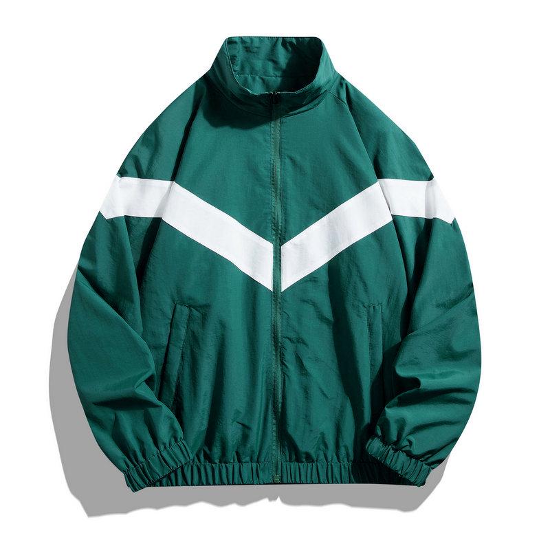 Мужская ветровка с цветовыми блоками и воротником-стойкой – Дышащая куртка для активного отдыха на весну и осень