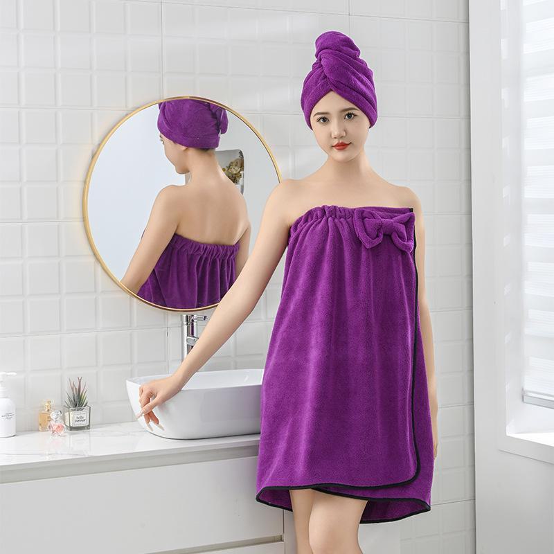 Мягкий и плотный коралловый флисовый халат для взрослых - унисекс, с длинными рукавами и лямками