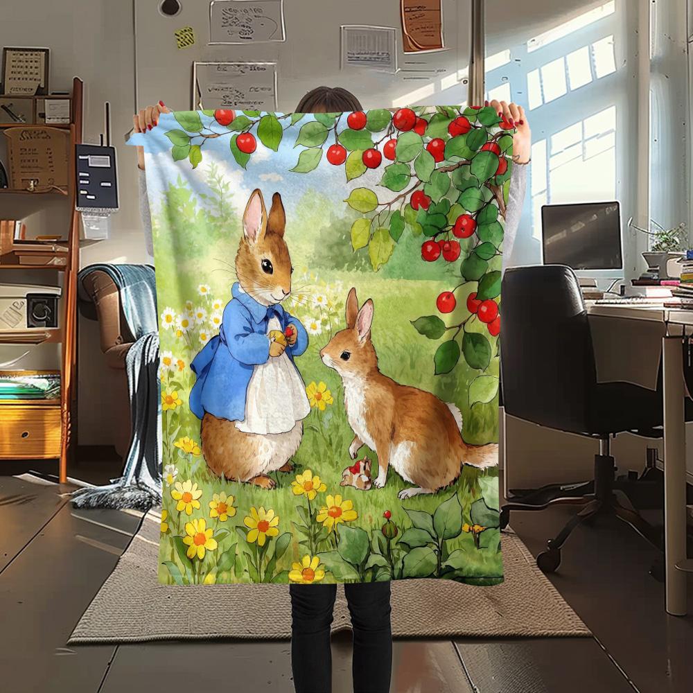 Peter Rabbit2 Flannel Blanket, High quality Comfortable for All Seasons, Home Decor, Warmth and Comfort
