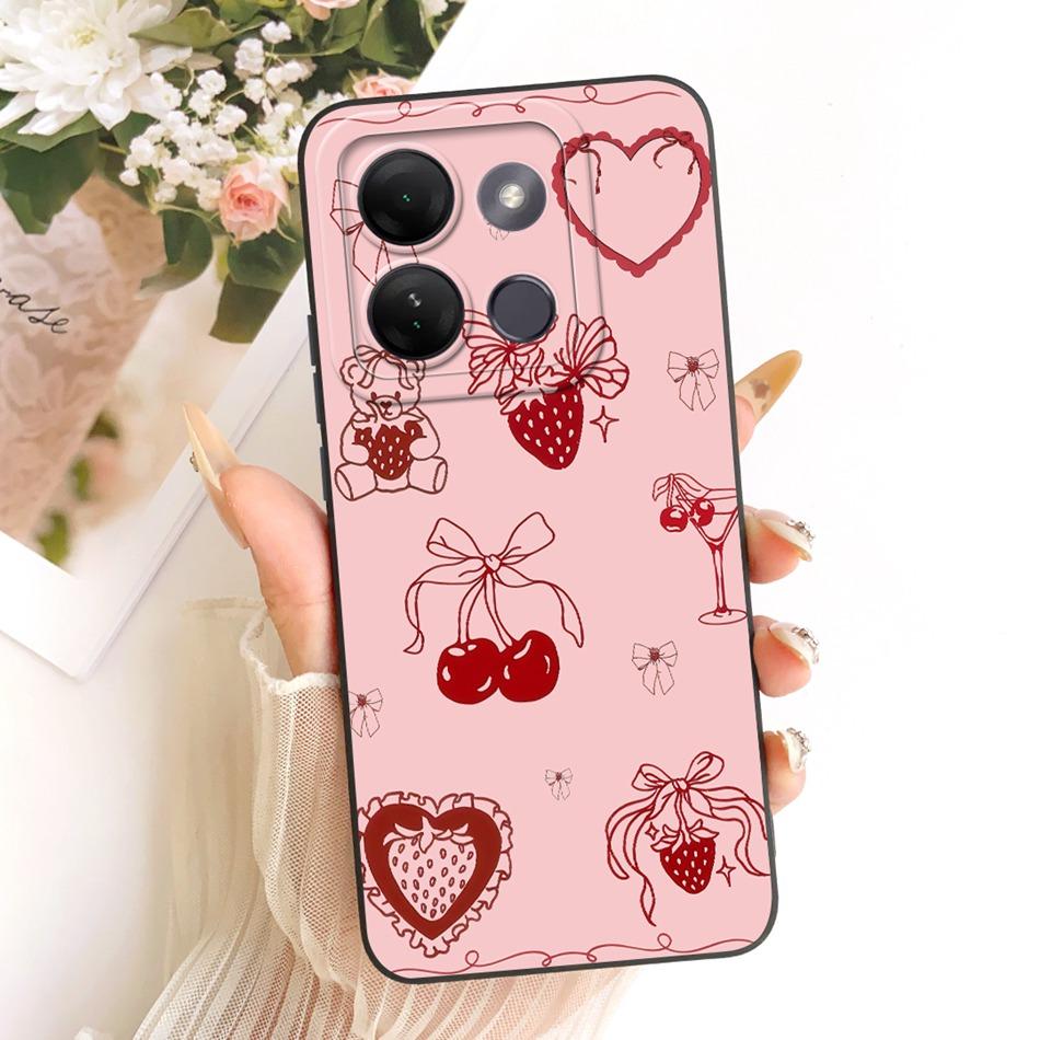 For Infinix Smart 7 HD / Smart7 Plus Cute Cat Flower Cartoon Phone Case For Infinix Smart 7HD 7Plus Soft Silicone Covers Bumpers