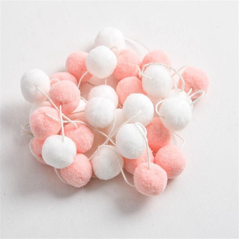 Украшения для комнаты Декоративный меховой шарик Гирлянда Цветная детская комната Дом DIY