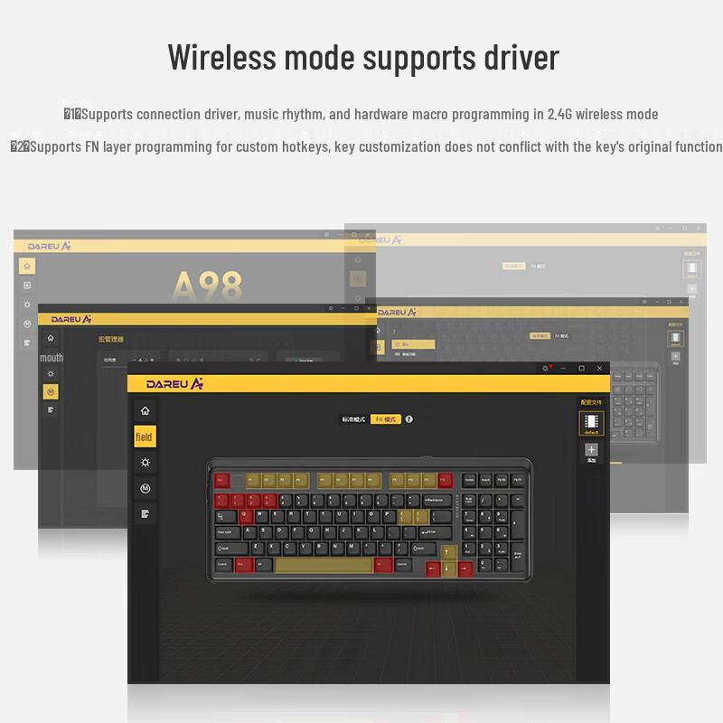 Беспроводная механическая клавиатура DAREU A98 Pro