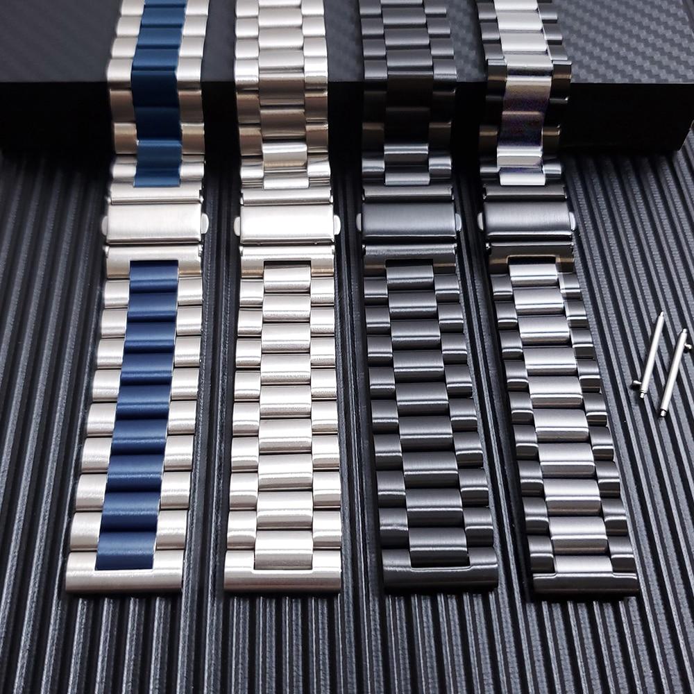 22 мм 20 мм 18 мм Металлический ремешок для Samsung Galaxy Watch 3 4 Active2 S2 Gear S3 Gt 2 Huawei GT2/Amazfit GTR Браслет из нержавеющей стали Подарок на День матери