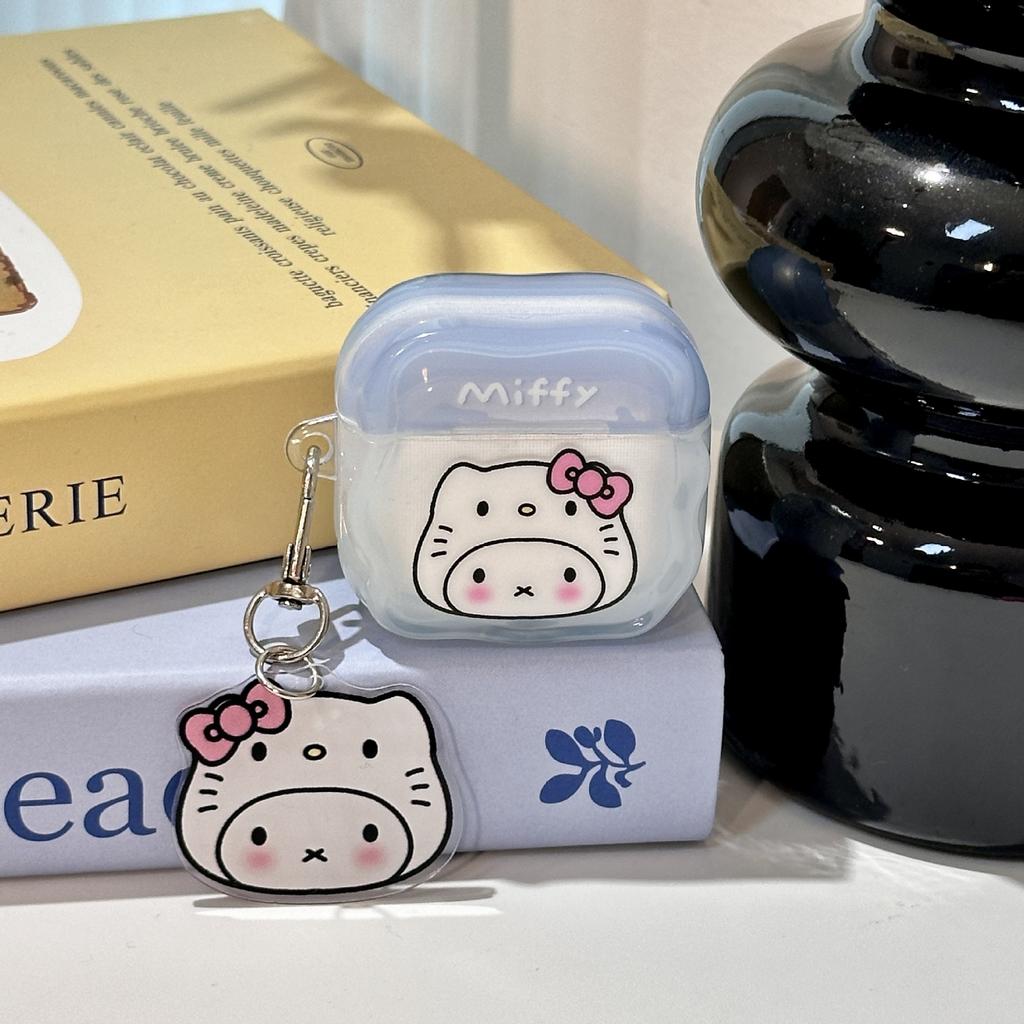 ins cute KT cat rabbit airpodspro1 silicone protective cover new 1st generation earphone cover 1/1st generation pendant