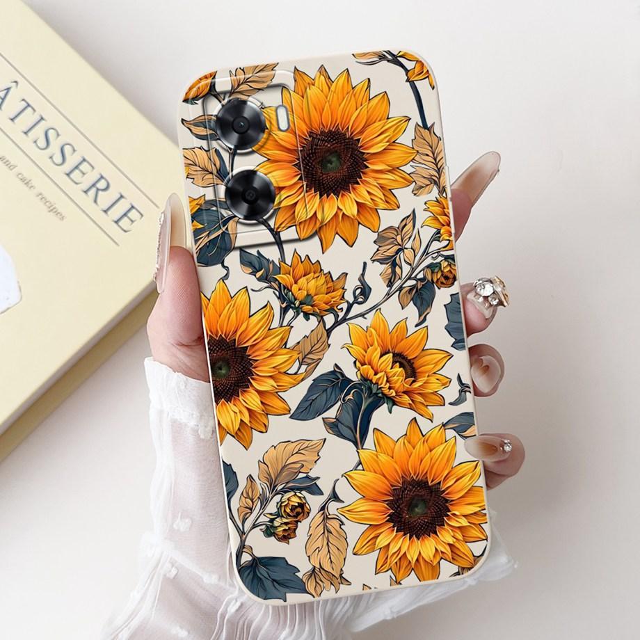 For Oppo A57 A57s A57e A77 A77s 4G Phone Case Oppo A77 5G A56s Back Cover Soft Liquid Silicone Pnada Rabbit Flower Cute Bumper