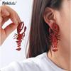 Summer BOHO Ocean Shell Lobster Zinc Alloy Earrings Trendy Drop Earrings Women Jewelry PD2249