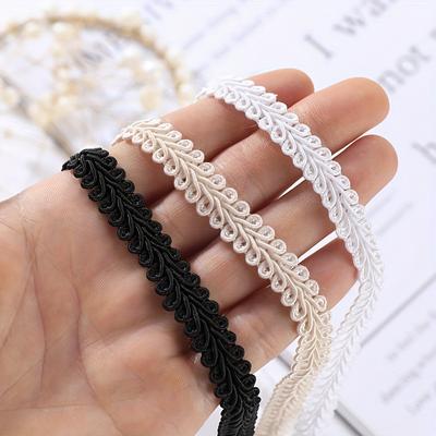 5 м/196,85 дюйма, белая, черная, большая кружевная бейка с широкой нитью, плетеная лента «Сороконожка», бейка, кривая ткань, свадебное ремесло, сумка «сделай сам», платье, швейные аксессуары, украшение