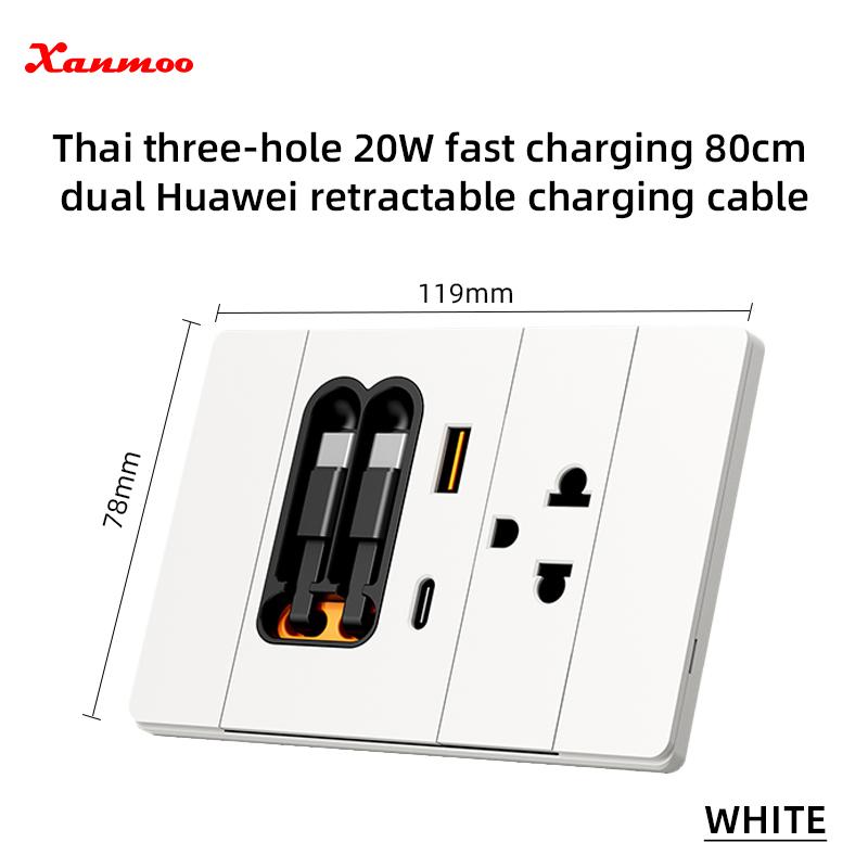 118 Type Household Wall Mounted Power Outlet Thai Standard Wall Switches and Sockets AC 110/250V
