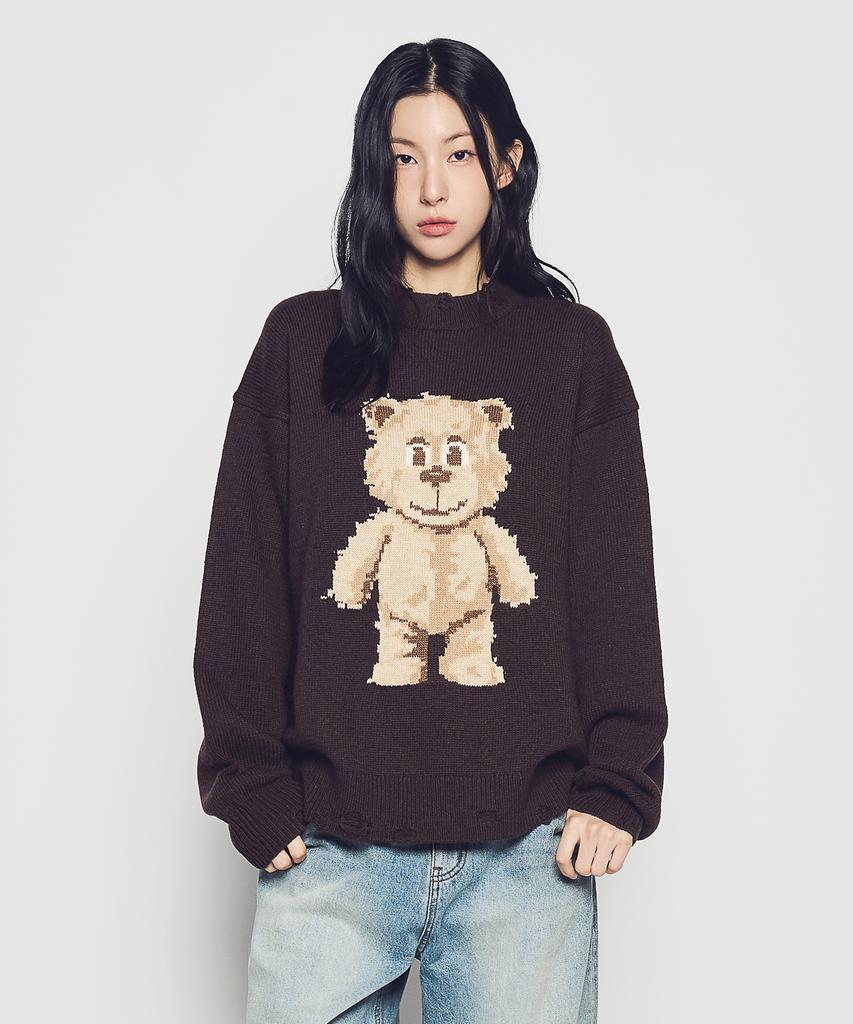 ACME DE LA VIE Distressed Bear Wool Knit (3Color)