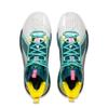 Li Ning BadFive 4 Амортизирующие износостойкие дышащие баскетбольные кроссовки средней высоты Мужские Зеленый Белый ABFU015-12