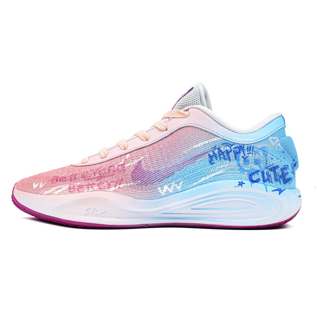 Nike GT Hustle Academy North Island Журнал Износостойкие Низкие Баскетбольные Кроссовки Мужские Сине-Розовые FJ7808-004(Команда241-)