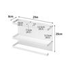 Yamazaki Tower Magnetic Kitchen Paper Wrap 29cm W X 8cm D X 20cm Fits Large Paper 4396 & Holder, White, Approx. H, Rolls,