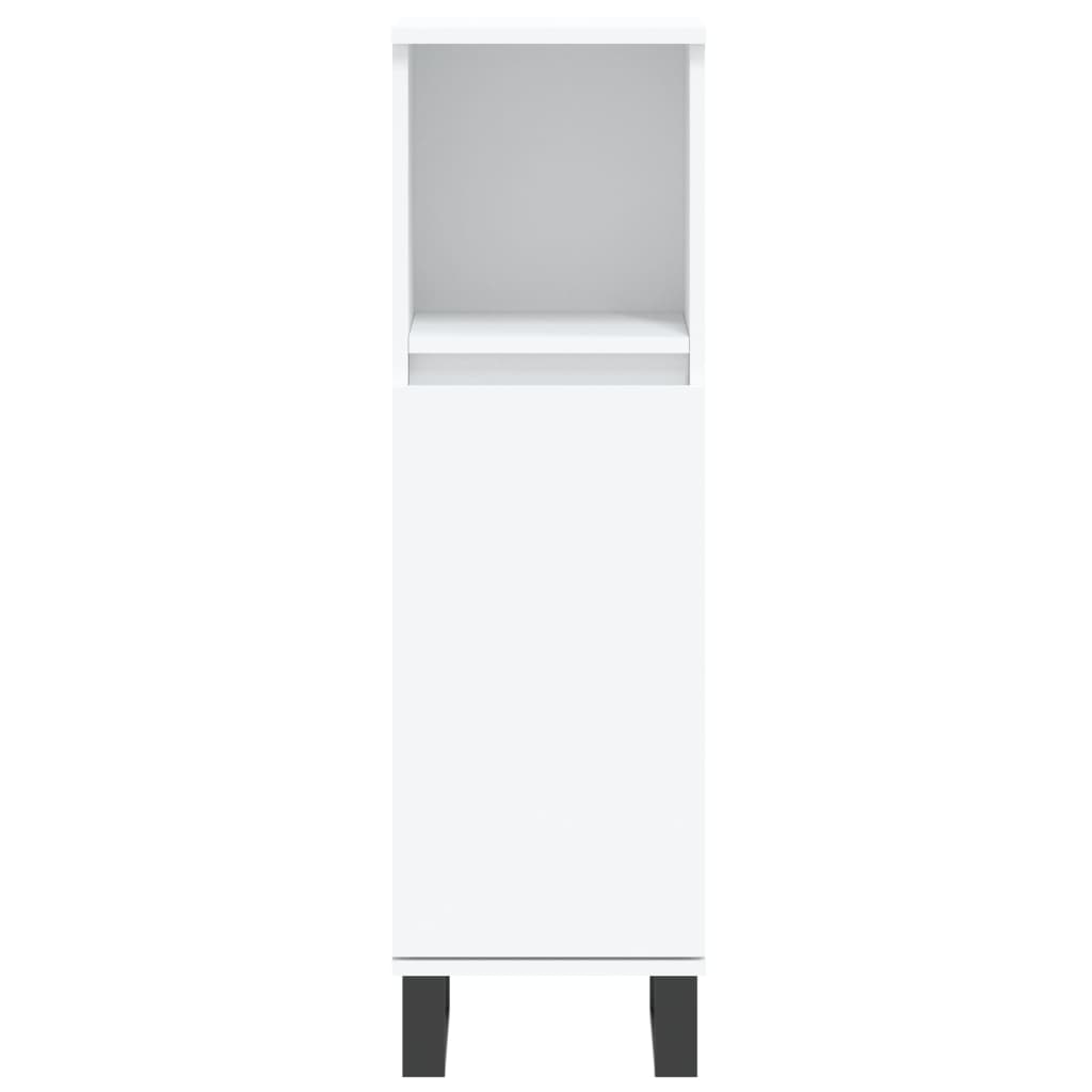 3 Piece Bathroom Furniture Set White Particleboard