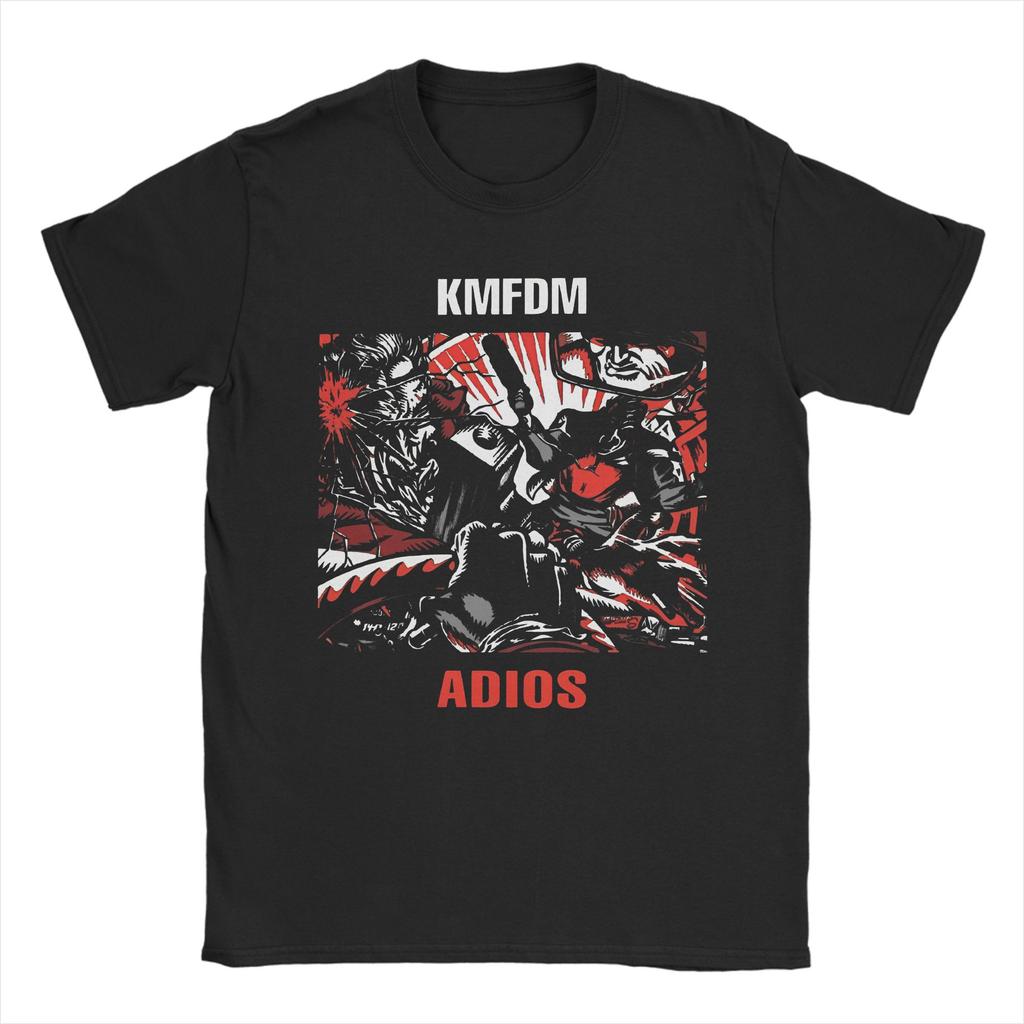 KMFDM Печатные Футболки Мужские Женские Хлопок Футболка Одежда