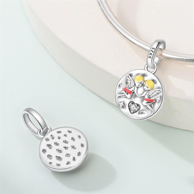 Exquisite 925 Silver Heart Love Charms Beads Fit Exquisite Bracelet Necklace Diy Charms Women Man Jewelry Gift