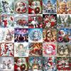 DIY Full Round Diamond Painting Cross Stitch Merry Christmas Santa Claus Snowman Home Decoration Arts Diamond Painting 5d Diamond Art Painting