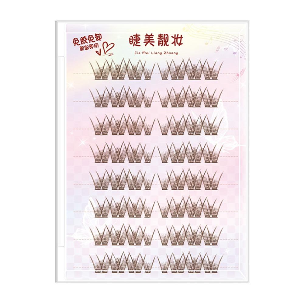 Fox Eye Effect Glue-free False Eyelashes Press on Segmented Eyelashes DIY Eyelash Extension