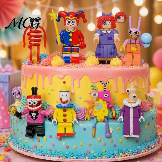 Anime Figure Kit 8Pcs Cartoon Circus Character Figure, PVC Animation Inspired Model, Collectible Figurine Desk Decoration for Home Office, Gift