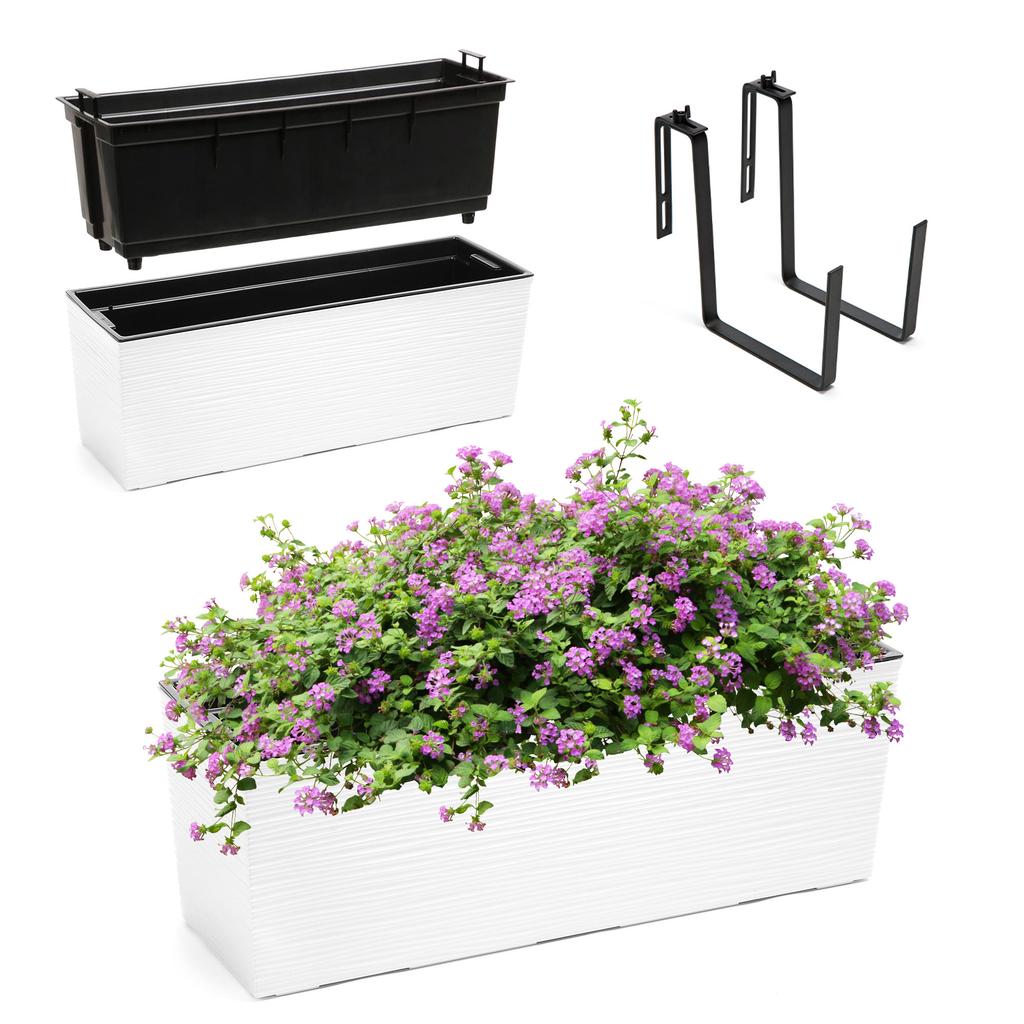 KADAX Doniczka Skrzynka Balkonowa Uchwyty 19x56cm 