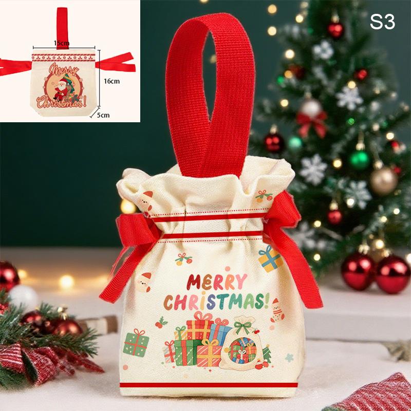 1Pc Christmas Gift Bag Cartoon Apple Candy Packaging Box Party Supplies Christmas Gift Wrapping Boxes Candy Storage Bags