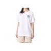 First Mile American Retro Breathable Logo Embroidered Casual Short Sleeve T Shirt Men Tops White 627115-02