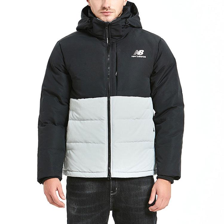 New Balance Мужская пуховая куртка Черно-белая AMJ93551-LAN