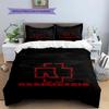Rammstein Pattern Bedding Home Decoration Birthday Gift ( 1 duvet cover + 2 pillowcase, without core),fan merchandise.
