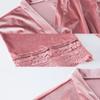 Long Velvet Robes with Lace Robe Women Bride Bridesmaid Kimono Bathrobe Party Soft Lady Wedding Homewear Warm Velvet Robe Gown