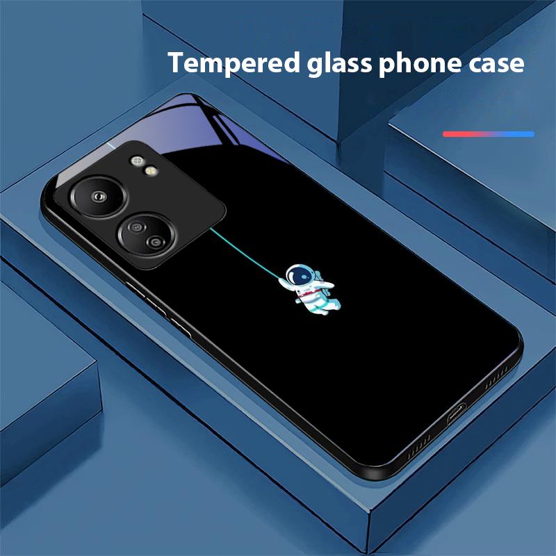 Забавные Дьявольские Глаза Для Xiaomi Redmi 13C Note13 12 Pro Plus 5G Note 9 13T Pro POCO X6 F5 F6 Черный Чехол для Телефона из Закаленного Стекла