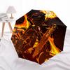 1 шт. Зонт от дождя Ghost Rider для улицы - Автоматическое открытие/закрытие, Портативная 3-складная конструкция с 8-реберным железным каркасом - Идеальный подарок для фанатов, путешественников, на каждый день