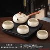 Ru kiln Kung Fu tea set, household personal special light luxury hotel single person one or two people side handle pot teacup tea tray