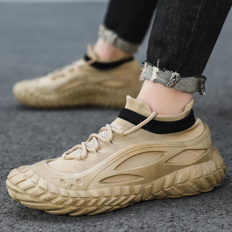 Летающая плетеная мужская обувь весна и лето новая модная универсальная спортивная повседневная обувь ленивая обувь