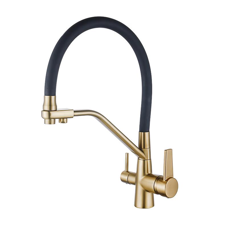 TLXT 3-in-1 Wall-Mounted Pull-Out Kitchen Faucet