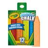 Crayola Jumbo Chalk for Outdoor 12 Authentic Water-Removable Use, Colors, 512012,