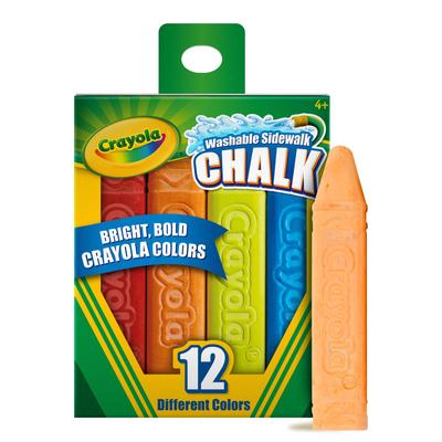 Crayola Jumbo Мел для улицы 12 штук, подлинный, смываемый водой, цвета, 512012,