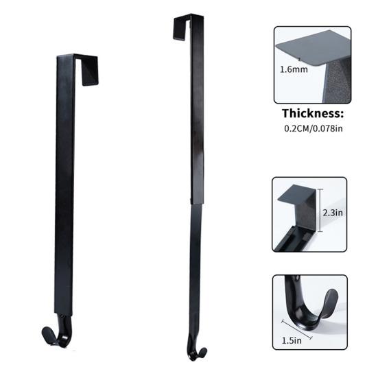 1 шт/2 шт телескопическая вешалка для венков регулируемый металлический крючок для входной двери над дверью вешалка для венков с защитной подкладкой для рождественских украшений