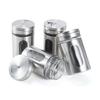 4 Silver Salt and Pepper Shakers, Spice Dispensers, Spice Jars, Seasoning Bottles, Glass Spice Shakers, Sieves, BBQ Spice Containers
