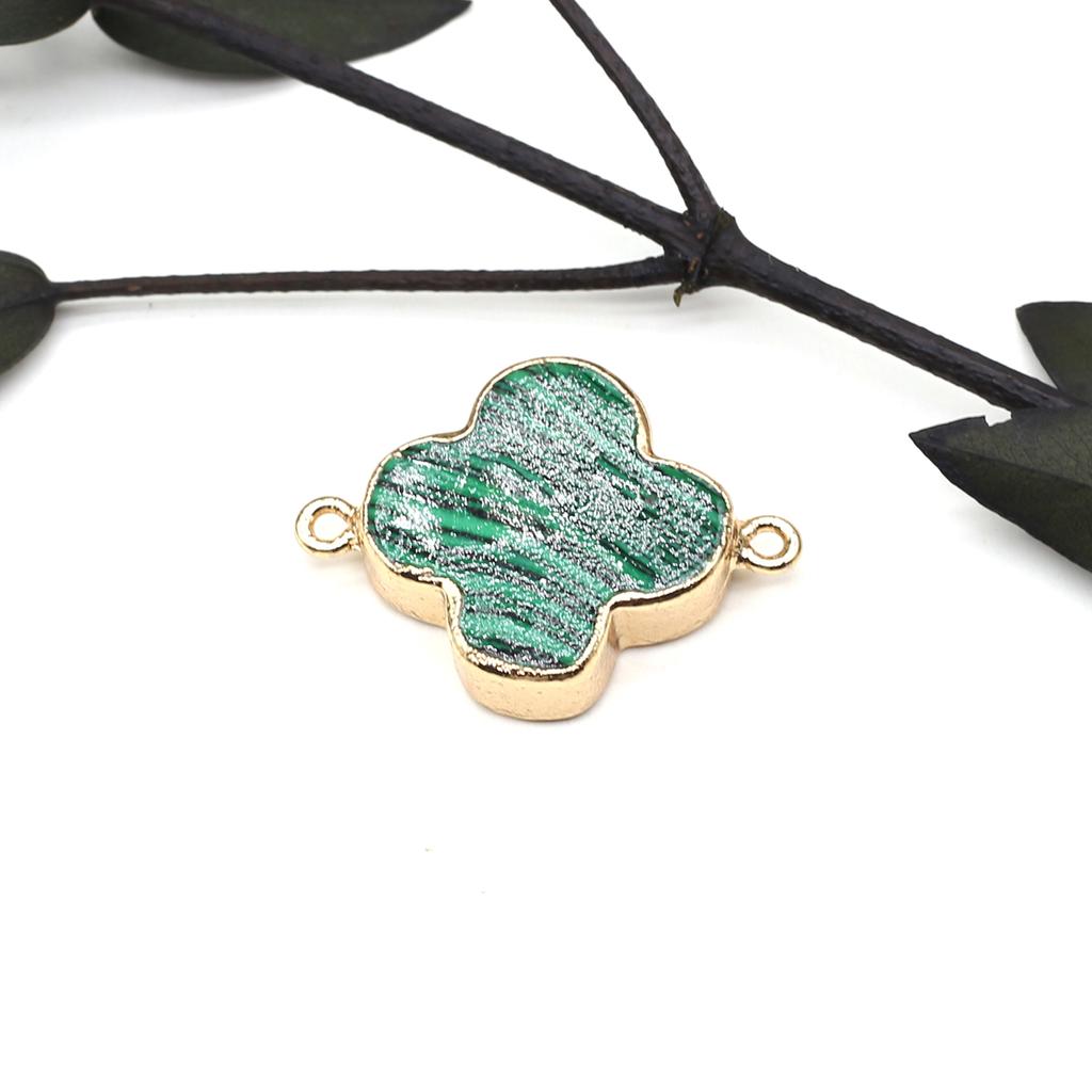 Necklace Connector Natural Stone Lapis Lazuli/Labradorite Quadrangle Connector For Jewelry Making DIY Necklace Bracelet Accessor