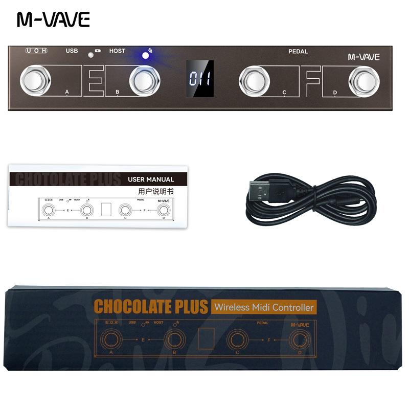 Chocolate Plus MIDI-контроллер ножного переключателя/4 кнопки/USB-перезаряжаемый/Управление через приложение/Портативный для MIDI-педали ножного контроллера