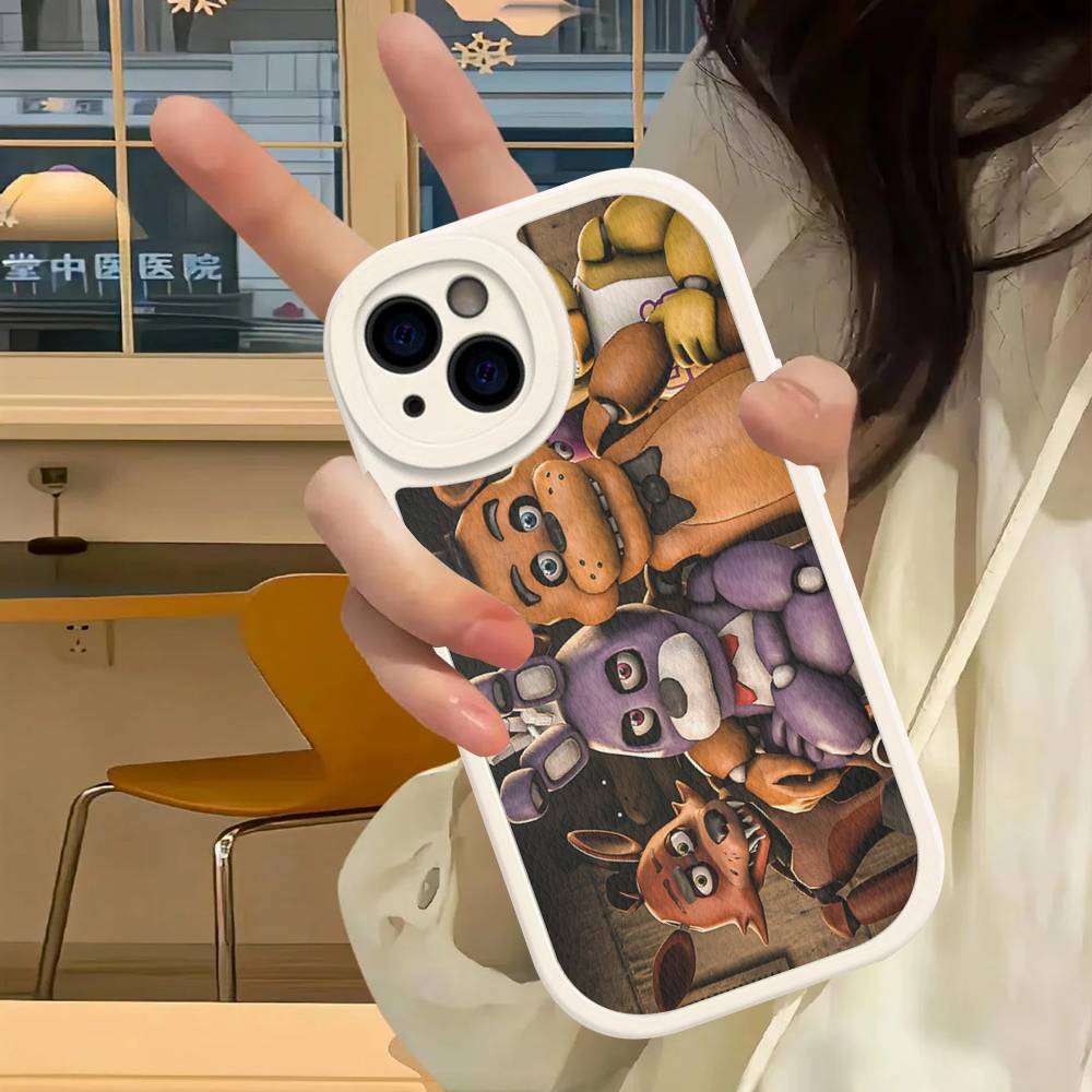 Fnaf Five-nights-At-Freddys Аниме Кожаный Чехол Для Телефона Для IPhone 16 15 14 17 Pro Max 11 12 Mini Plus Мягкий Чехол