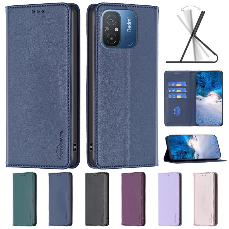Для Redmi 12C 10C Чехол Магнитный откидной чехол для телефона на Для Fundas Xiaomi Redmi 12C 10 9 10C 10A 9A 9AT 9T 9C NFC Кожаная подставка-чехол
